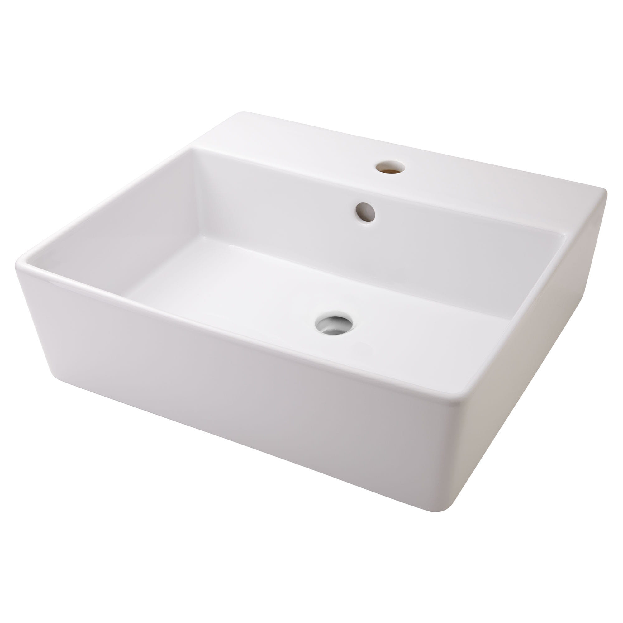 Loft Above Counter Sink With Center Hole Only WHITE